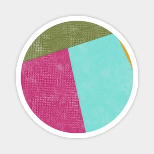 Green Yellow Fuschia Pink Teal Background Aesthetic Style Magnet